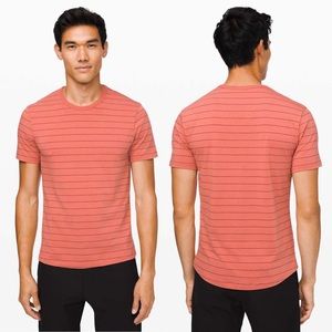 LULULEMON 5 Year Basic Tee in Sharp Stripe Copper Clay Arctic Plum